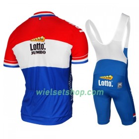 Fietskleding Dames (Fietsshirt + Korte Koersbroek) 2017 LottoNL-Jumbo Nederlands kampioenschap Dames
